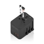 Aisens Adattatore da viaggio universale GaN 25W - 2xUSB-A QC3.0, 2xUSB-C PD3.0 - Colore nero - immagine 3