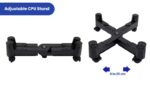 Ewent EW1292 Supporto mobile per CPU - Previene l'elettricità statica e i segni - Regolabile fino a 25 cm - Fino a 25 kg - Nero - immagine 2