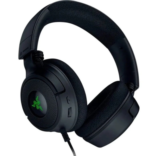 Razer Kraken V4 X Cuffie da gioco - Microfono pieghevole cardioide Razer HyperClear - Audio 7.1 - Multipiattaforma - Connessione USB - Colore nero Razer Kraken V4 X Cuffie da gioco - Microfono pieghevole cardioide Razer HyperClear - Audio 7.1 - Multipiattaforma - Connessione USB - Colore nero