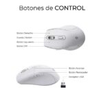 Subblim Dual Office Prowave White Pack con tastiera ergonomica + mouse 3200 dpi wireless Bluetooth 5.3 e ricevitore USB - Batteria ricaricabile - Colore bianco - immagine 5