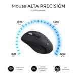 Subblim Dual Office Prowave Black Pack con tastiera ergonomica + mouse 3200 dpi wireless Bluetooth 5.3 e ricevitore USB - Batteria ricaricabile - Colore nero - immagine 4