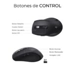 Subblim Dual Office Prowave Black Pack con tastiera ergonomica + mouse 3200 dpi wireless Bluetooth 5.3 e ricevitore USB - Batteria ricaricabile - Colore nero - immagine 5