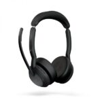 Jabra Evolve2 55 MS Cuffie Stereo Link 380 con microfono - Bluetooth - USB-C - Cancellazione del rumore - Archetto regolabile - Colore nero - immagine 2