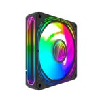 Coolbox Infinity Pro Kit 4 ventole ARGB - Effetto tunnel infinito - Silenzioso - Cuscinetto idraulico - Grande flusso d'aria - Colore nero - immagine 3