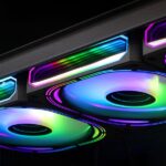 Coolbox Infinity Pro Kit 4 ventole ARGB - Effetto tunnel infinito - Silenzioso - Cuscinetto idraulico - Grande flusso d'aria - Colore nero - immagine 4