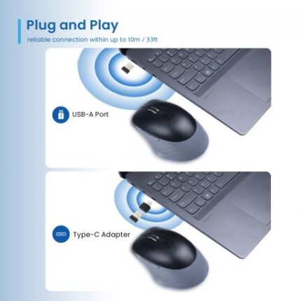4 GHz e Bluetooth - Per destrimani - Colore nero/grigio