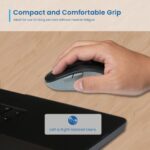Ewent EW3204 Mouse wireless USB 1600 dpi - 6 pulsanti - Ricevitore USB-A e USB-C - Utilizzo ambidestro - Colore nero/grigio - immagine 3
