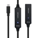 Nanocable Cavo prolunga USB-C 3.2 maschio a USB-C 3.2 femmina - 10 metri - Amplificatore - Colore nero - immagine 3