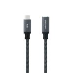 Nanocavo Cavo prolunga USB-C 3.2 maschio a USB-C 3.2 femmina - Gen2x2 20Gbp - 100W 5A - 4K 60Hz - 1 metro - Maglia - Colore nero - immagine 2