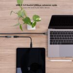 Nanocavo Cavo prolunga USB-C 3.2 maschio a USB-C 3.2 femmina - Gen2x2 20Gbp - 100W 5A - 4K 60Hz - 1 metro - Maglia - Colore nero - immagine 5