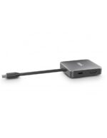 Urban Factory Hubee Light Mini HUB - USB-C maschio - USB-A/HDMI/SD/MSD femmina - 100W PD - Colore grigio metallizzato - immagine 2