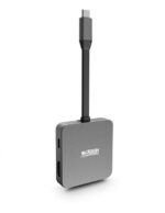 Urban Factory Hubee Light Mini HUB - USB-C maschio - USB-A/HDMI/SD/MSD femmina - 100W PD - Colore grigio metallizzato - immagine 3