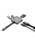 Urban Factory Hubee Light Mini HUB - USB-C maschio - USB-A/HDMI/SD/MSD femmina - 100W PD - Colore grigio metallizzato - immagine 4