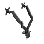 Coolbox M02D Supporto da tavolo con bracci articolati per 2 monitor fino a 32" - Girevole e inclinabile - Pistone a gas - Peso massimo 8 kg per braccio - VESA 100x100 mm - immagine 2