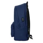 Safta Munich Basicos Zaino per laptop 15,6" - Connettore USB - 2 scomparti - 31x44x18 cm - Colore blu navy - immagine 3