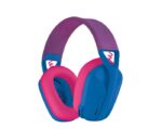 Logitech G435 Cuffie da gioco wireless - Archetto regolabile - Bluetooth LightSpeed - 2 microfoni - Colore blu e lampone - immagine 4