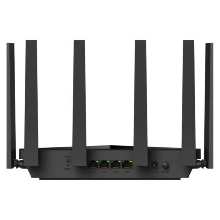 5G - Velocità fino a 2500Mbps - 4 porte - 6 antenne fisse da 5dBi - Tecnologia MU-MIMO - Colore nero