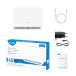 Router Gigabit WiFi 4G LTE Cat 6 AC1200 Cudy - Velocità fino a 1000 Mbps - 4 porte - Antenne interne - 1 slot Nano SIM - Cat 6 - Colore bianco - immagine 5