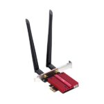 Cudy Adattatore di rete PCIe Tribanda WiFi 7 BE9300 - Bluetooth 5.4 - Dissipatore termico - Colore nero/rosso - immagine 2
