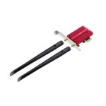 Cudy Adattatore di rete PCIe Tribanda WiFi 7 BE9300 - Bluetooth 5.4 - Dissipatore termico - Colore nero/rosso - immagine 4