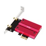 Cudy Adattatore di rete PCIe Tribanda WiFi 7 BE9300 - Bluetooth 5.4 - Dissipatore termico - Base antenna magnetizzata - Colore nero/rosso - immagine 3