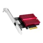 Cudy Adattatore di rete PCIe - Velocità fino a 10 Gbps - Autoadattivo - PCI Express 3.0 x4 - Colore Nero/Rosso - immagine 2