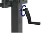 Ewent EW1591 Supporto da pavimento per schermi interattivi/TV da 60 a 100" - Vassoio multiuso - Peso max. 120 kg - Altezza e inclinazione regolabili - Sollevamento con manovella - Ruote - Colore nero - immagine 4