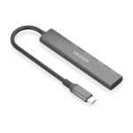 Hub USB-C ultra sottile Aisens - 1xUSB3.1 Gen1 + 4xUSB3.0 - Alta velocità 5 Gbps - Alimentazione USB-C - Cavo da 15 cm - Colore grigio - immagine 2