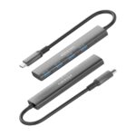 Hub USB-C ultra sottile Aisens - 1xUSB3.1 Gen1 + 4xUSB3.0 - Alta velocità 5 Gbps - Alimentazione USB-C - Cavo da 15 cm - Colore grigio - immagine 3