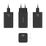 Caricabatterie GAN 100W Aisens - 2xUSB-C PD3.0, QC4.0, QC5.0 - 1xUSB-A QC3.0 - Colore nero - immagine 4