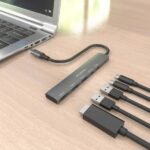 Aisens USB-C Dock 5 in 1 - USB-C a 1xHDMI - 2xUSB-A - 1xUSB-C - 1xUSB-C PD 100W - 15 cm - Colore grigio - immagine 5