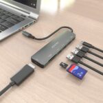 Aisens USB-C Dock 7 in 1 - USB-C a 1xHDMI - 3xUSB-A - 1xUSB-C 100W - 1xSD - 1xMicroSD - 15 cm - Colore grigio - immagine 5