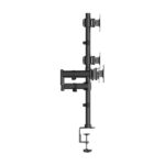 Aisens Supporto da tavolo Eco girevole e inclinabile per 4 monitor da 10 kg (4 perni - 2 bracci) da 13-27" - Colore nero - immagine 3