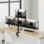 Aisens Supporto da tavolo Eco girevole e inclinabile per 4 monitor da 10 kg (4 perni - 2 bracci) da 13-27" - Colore nero - immagine 5