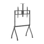 Aisens FT86FE-369 PRO Supporto da pavimento per schermi interattivi/TV da 55 a 100" - Vassoio multiuso - Supporto per videocamera - Peso max. 120 kg - Altezza regolabile - Ruote - Colore nero - immagine 3