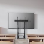 Aisens FWF100E-351  Supporto da pavimento per schermi interattivi/TV da 60 a 100" - Fissaggio a parete - Peso max. 120 kg - Altezza regolabile con manovella - Colore nero - immagine 5