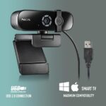 NGS XpressCam 2000 Webcam FullHD 2K USB 2.0 - Microfono multidirezionale - Filtro privacy - Ampio campo visivo - Cavo da 1,50 m - Colore nero - immagine 4