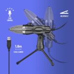 NGS MS120USB Microfono USB per streaming - Configurazione regolabile - Registrazione cardioide - Porta di monitoraggio cuffie - Compatibile con PS4, PS5 e PC - Colore nero - immagine 4