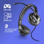 NGS VOX605-C Cuffie USB-C con microfono - Microfono regolabile e flessibile - Cuscinetti e archetto imbottiti - Archetto regolabile - Controllo sul cavo - Cavo da 2 m - Colore nero - immagine 5