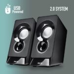 NGS SB210 Altoparlanti 2.0 12W - Alimentazione USB - Ingresso jack - Controllo volume integrato - Colore nero - immagine 2