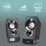 NGS SB210 Altoparlanti 2.0 12W - Alimentazione USB - Ingresso jack - Controllo volume integrato - Colore nero - immagine 4
