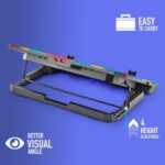 NGS HeroStand Base di raffreddamento per laptop fino a 15,6" - 6 ventole con LED blu - Schermo LCD con pulsanti di controllo - Bordi RGB - Supporto per smartphone - Altezza regolabile - Due porte USB - Colore nero - immagine 5