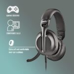 NGS VOX805-C Cuffie USB-C con microfono - Microfono regolabile e pieghevole - Tecnologia di filtraggio del rumore - Cuscinetti e archetto imbottiti - Controllo sul cavo - Cavo da 2 m - Colore nero - immagine 2
