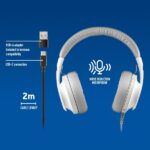 NGS VOX805-C Cuffie USB-C con microfono - Microfono regolabile e pieghevole - Tecnologia di filtraggio del rumore - Cuscinetti e archetto imbottiti - Controllo sul cavo - Cavo da 2 m - Colore bianco - immagine 4