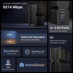 TP-Link Archer BE550 Router WiFi 7 Tri-band - 5x LAN RJ-45 , 1x USB 3.2 - Ethernet LAN 2.5 Gigabit Ethernet - Homeshield EasyMesh - immagine 3