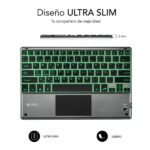 Subblim Tastiera retroilluminata ultrasottile SMART BT - TouchPad - Illuminazione fino a 7 colori regolabili - Bluetooth 3.0 - Autonomia 30 giorni - Colore nero - immagine 3