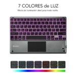 Subblim Tastiera retroilluminata ultrasottile SMART BT - TouchPad - Illuminazione fino a 7 colori regolabili - Bluetooth 3.0 - Autonomia 30 giorni - Colore nero - immagine 5