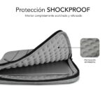 Subblim Custodia Air Padding 360 per laptop da 13,3" a 14" - Protezione a 360º con Air Padding - Tasche multiple - Resistente e durevole - Colore grigio chiaro - immagine 3
