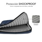 Subblim Custodia Air Padding 360 per laptop da 13,3" a 14" - Protezione a 360º con Air Padding - Tasche multiple - Resistente e durevole - Colore blu - immagine 3