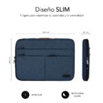 Subblim Custodia Air Padding 360 per laptop da 13,3" a 14" - Protezione a 360º con Air Padding - Tasche multiple - Resistente e durevole - Colore blu - immagine 5